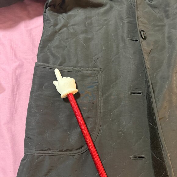 Maralyce Ferree Scarborough, Maine black button-down textured coat size small - Picture 9 of 10